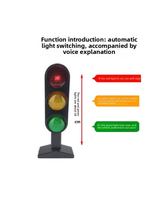 Signal Manual Car Remote Control Track Child Rider Controller Model Control Traffic Signal Light Track-Colour:24cm Single-sided Traffic Light—official Standard