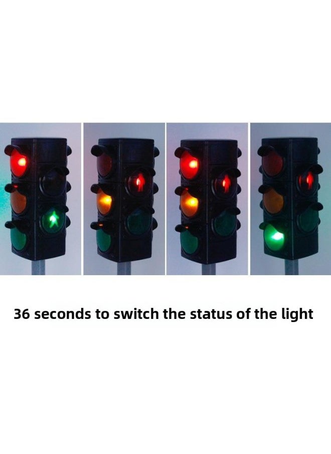 Signal Manual Car Remote Control Track Child Rider Controller Model Control Traffic Signal Light Track-Colour:24cm Single-sided Traffic Light—official Standard