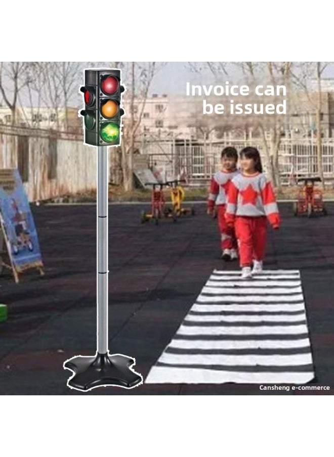 Signal Manual Car Remote Control Track Child Rider Controller Model Control Traffic Signal Light Track-Colour:24cm Single-sided Traffic Light—official Standard