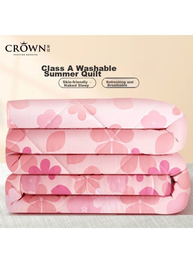 Danisa Crown Comforter, Summer Cool Quilt, Air Conditioning Quilt, Spring And Autumn Thin Quilt, Fiber Cotton Quilt, Winter Single Bed Quilt, 1.5 Meters X 2 Meters - Image 1