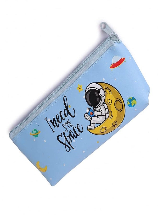 FANGSU Polyester Space Pouch for Boys Astronaut Pencil Case,Pencil Pouch for Boys Stationery Pencil Pouch for Kids Zipper Closer Waterproof Soft Travel Pouch for Kids (Light Blue Space,1 Pc) - Image 5