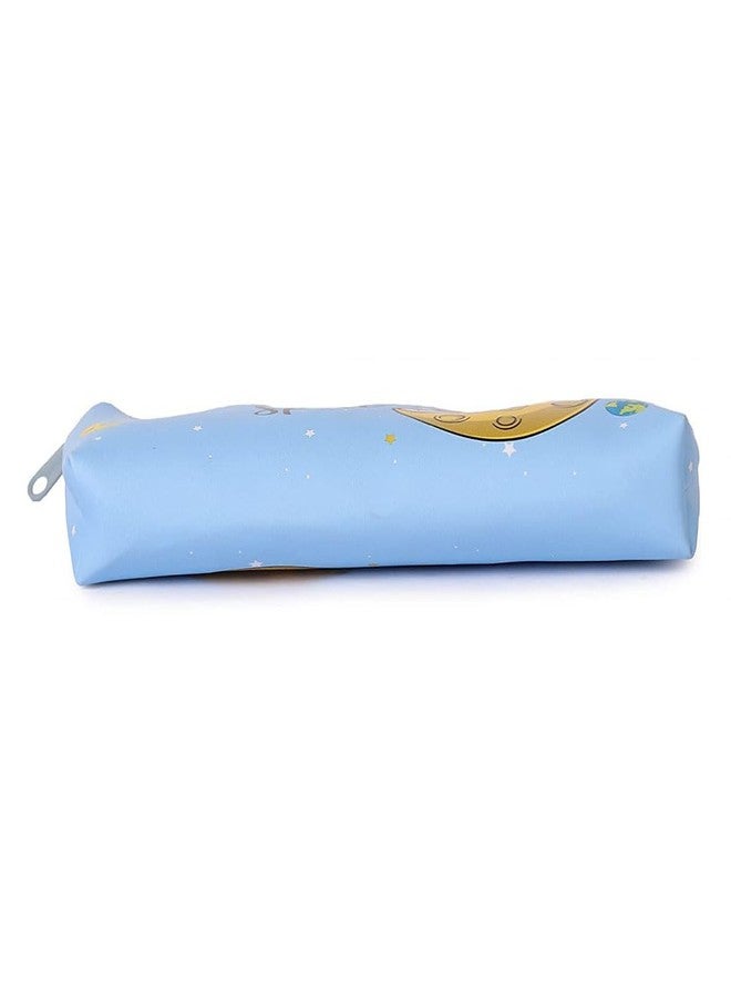 FANGSU Polyester Space Pouch for Boys Astronaut Pencil Case,Pencil Pouch for Boys Stationery Pencil Pouch for Kids Zipper Closer Waterproof Soft Travel Pouch for Kids (Light Blue Space,1 Pc) - Image 4