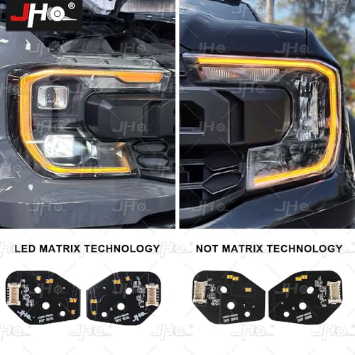 JHO Amber DRL Lights Module Front Headlights Frame White Color Changing to Amber Add Functional Unit For Ford Ranger T9 Lariat Raptor 2023 2024 2025 Daytime Running Lights CE Approved - Image 3