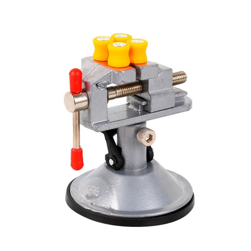 Mini Suction Vise Clamp Bench Clamp Universal Table Vise Vacuum Base 360 Degrees Swiveling for DIY Sculpture Craft Carving - Image 1