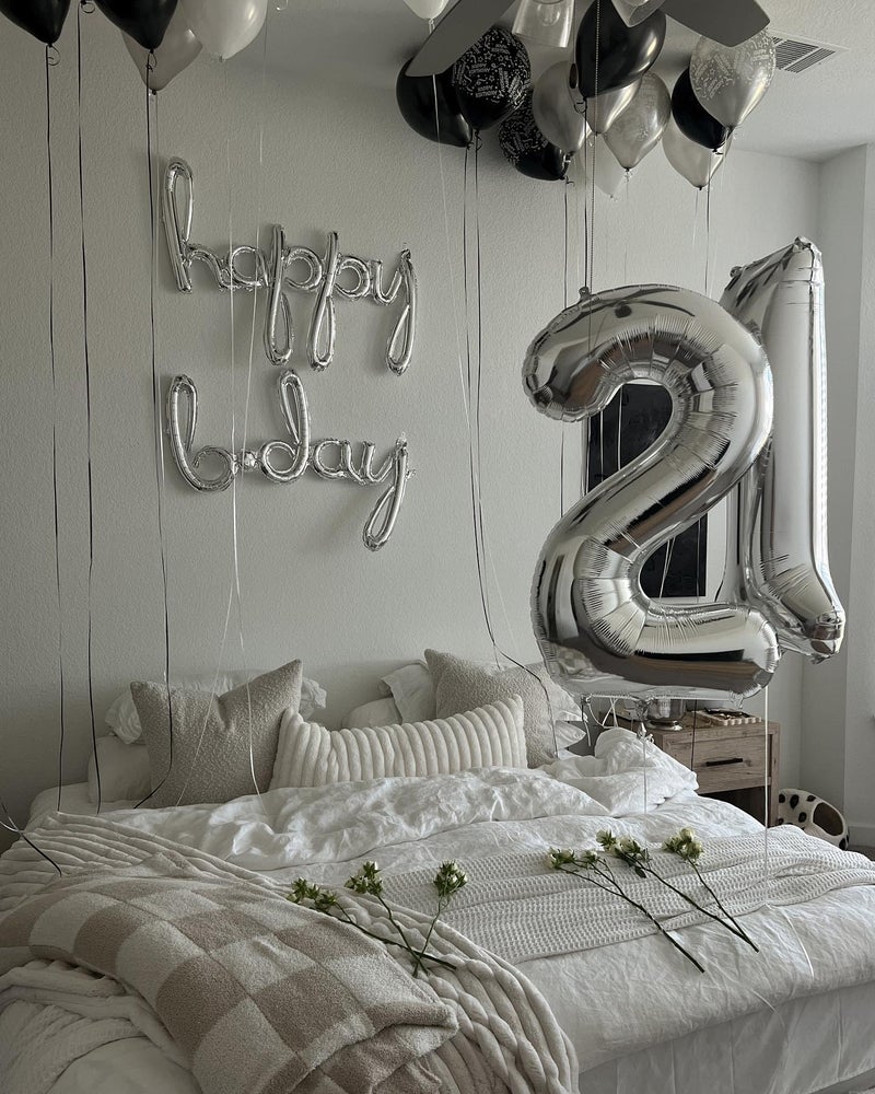 IWERP Silver 2 Balloon, Number Balloons 40 Inch, 2nd Balloon Number Birthday Decorations, Two Second Birthday Party Supplies, Number 2 Balloon - Image 3