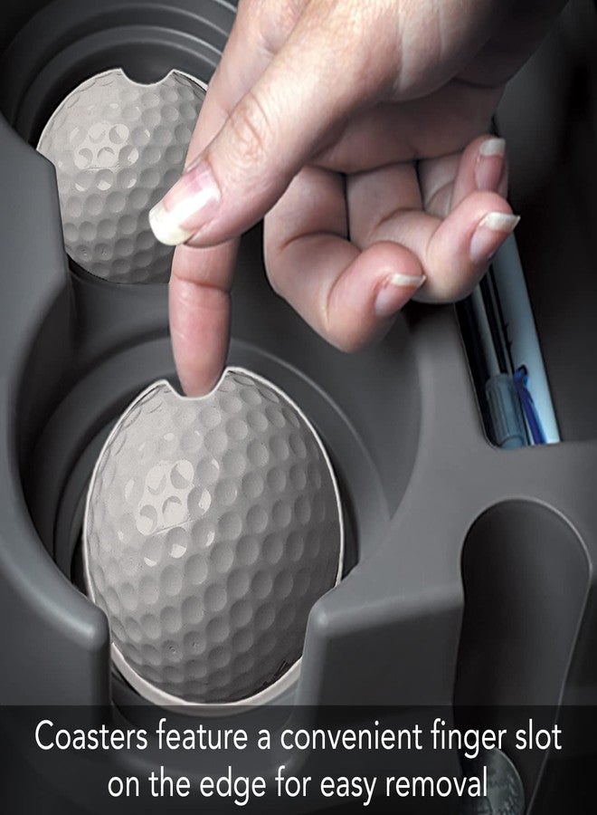 Counterart Thirstystone Golf Ball Single Absorbent Stone Coaster for Vehicle Cup Holder 2.6” Diameter Manufactured in The USA - Image 4