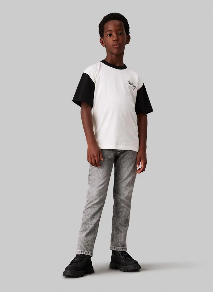 كالفن كلاين جينز Kids Color Block Graphic T-Shirt