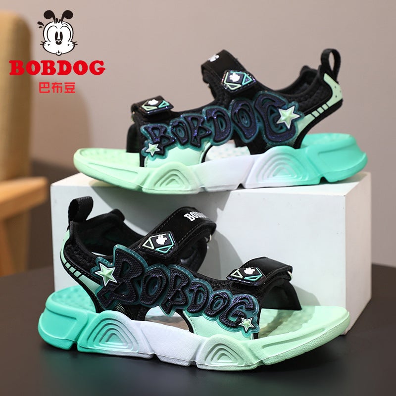 Babudou Kidsren'S Shoes, Boys' Sandals, Kidsren'S Sports Shoes, Summer Medium And Large Kidsren'S Soft-Soled Non-Slip Beach Shoes - Image 2