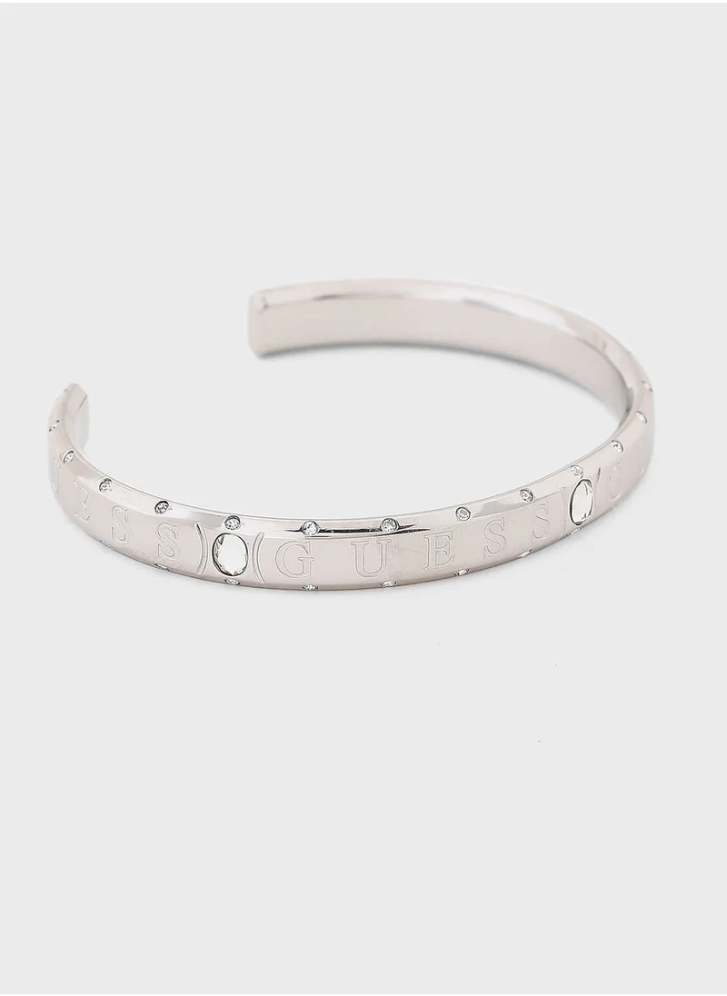 GUESS Logo Round Bangle