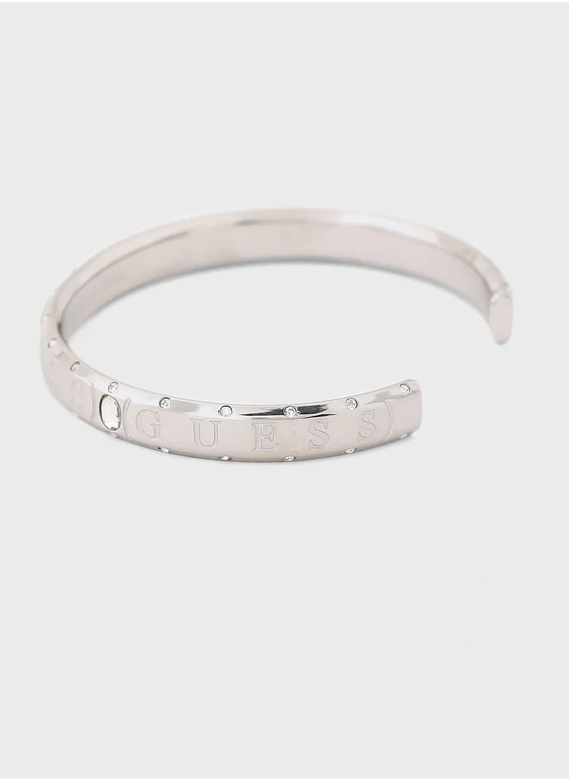 GUESS Logo Round Bangle