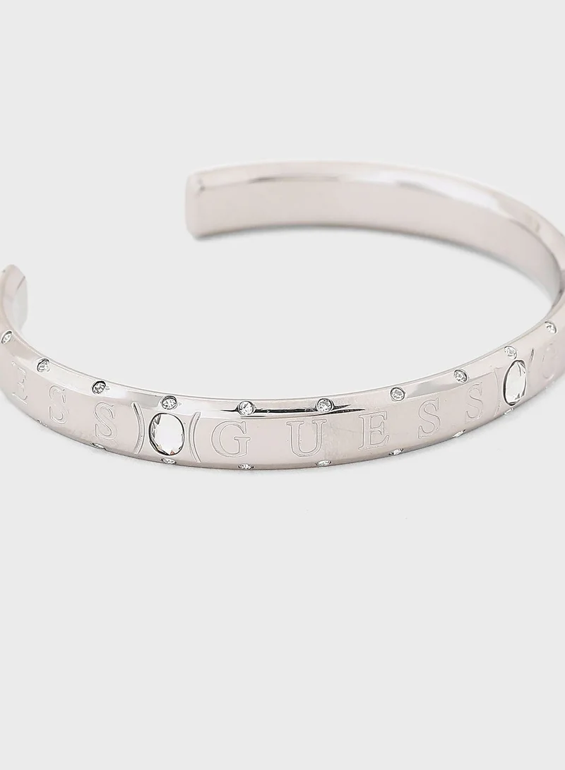 GUESS Logo Round Bangle