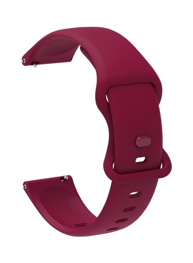 NIBEMINENT Silicone Replacement Watchband For Huawei Watch 3 Internal Buckle Perforation Wine Red - Image 2