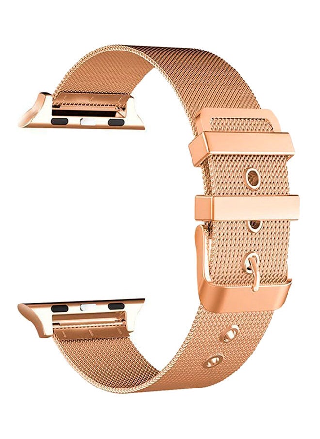 NIBEMINENT - Milanese Replacement Band For Apple Watch 38mm Gold - Image 1