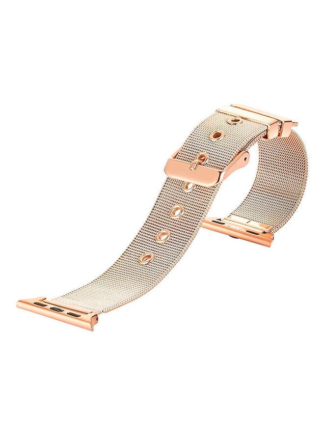 NIBEMINENT - Milanese Replacement Band For Apple Watch 38mm Gold - Image 1