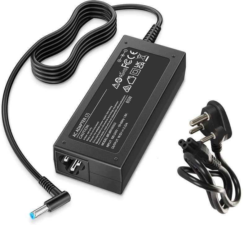 Wefly 65W H/P Laptop Charging Cable Power Supply for HP Elitebook 840 850 G3 G4 G5 Probook 430 440 450 G3 G4 G5 G6 G7 Pavilion x360 11 13 15 Envy Spectre 741727-001 71041 2-001 19.5V 3.33A Charger Adapter - Image 1