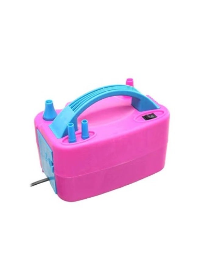 Electric Air Balloon Pump Portable Electric Balloon Inflator with Tying Tool Electric Blower Machine Dual Nozzle - Image 1