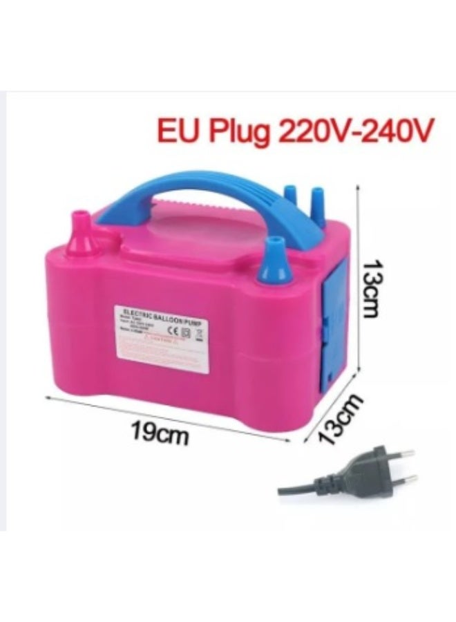 Electric Air Balloon Pump Portable Electric Balloon Inflator with Tying Tool Electric Blower Machine Dual Nozzle - Image 3