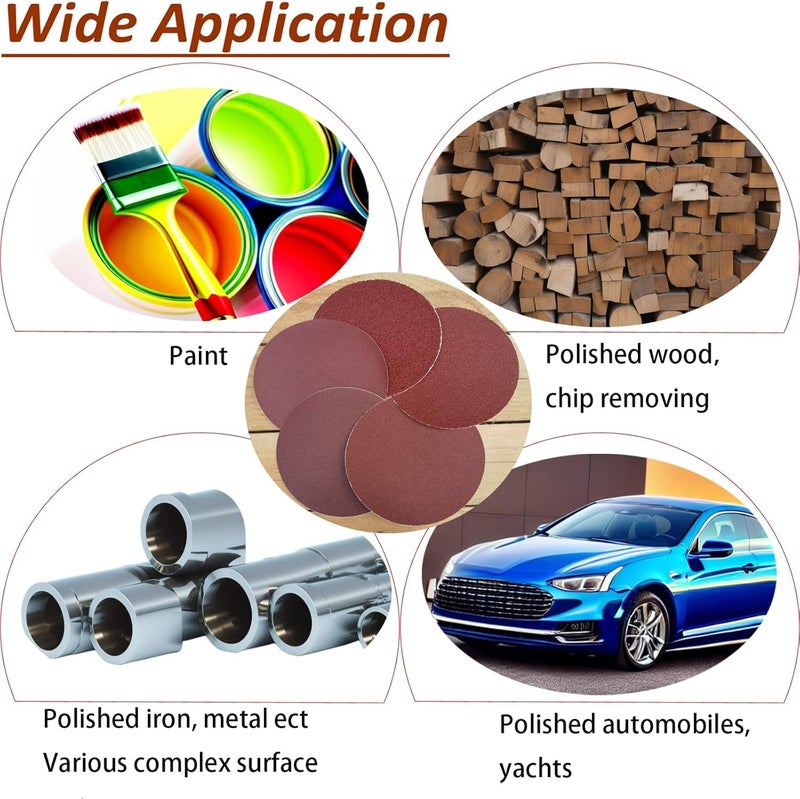 SACKORANGE 60 PCS 5" PSA Sanding Discs-10 Each of 80, 100, 120, 180,240, 400 Grit - 5 Inch Self Adhesive Stickyback Sandpaper Discs for DA Sander, Sand Automotive Car Paint, Woodworking Wood, Metal - Image 5