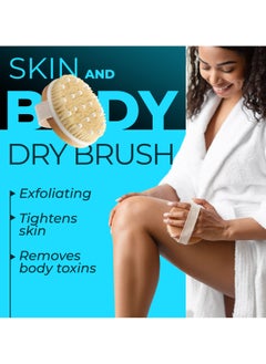 BONITO Dry and Bath Body Brush,  Shower Body Brush， Exfoliating Brush with Soft Massage Nodules, Body Scrubber  - Image 4
