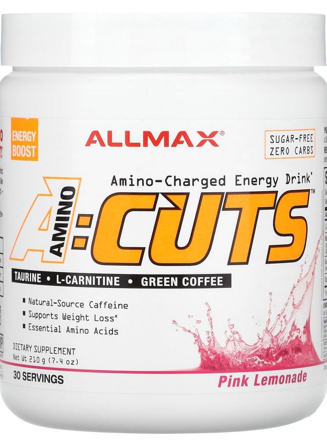 Allmax ACUTS™ Amino-Charged Energy Drink Pink Lemonade 7.4 oz (210 g) - Image 1