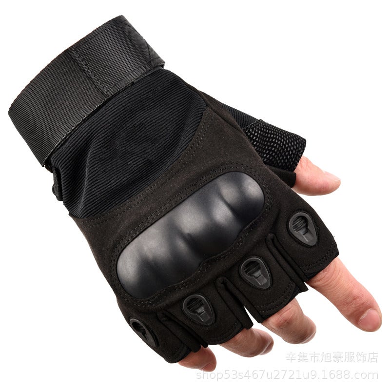 O Half-Finger Tactical Gloves Men'S Special Forces Fighting Combat Military Fans Self-Defense Outdoor Mountaineering Training Sports Exposed Fingers - Image 4
