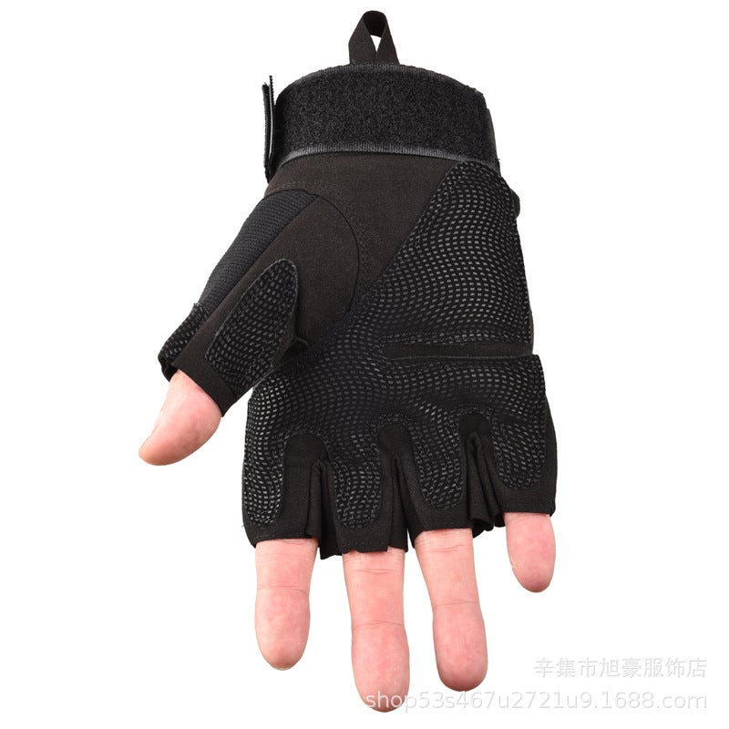 O Half-Finger Tactical Gloves Men'S Special Forces Fighting Combat Military Fans Self-Defense Outdoor Mountaineering Training Sports Exposed Fingers - Image 5