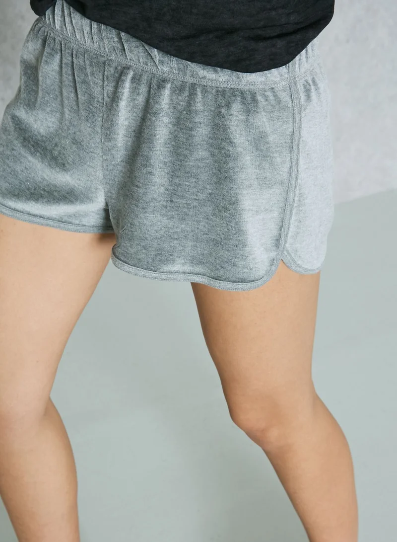 TOPSHOP Velvet Shorts