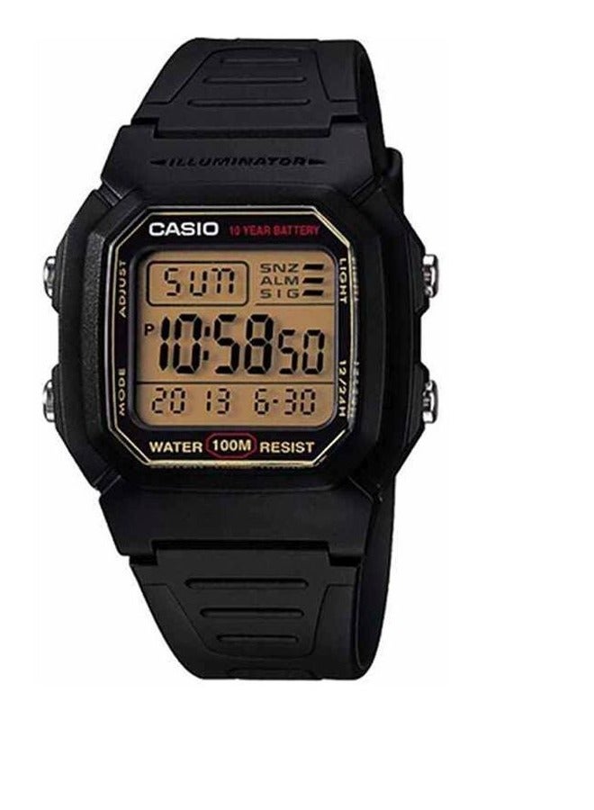 Casio W-800HG-9AVDF Boys' Classic Digital Quartz Watch, 42 mm, Black - Image 1