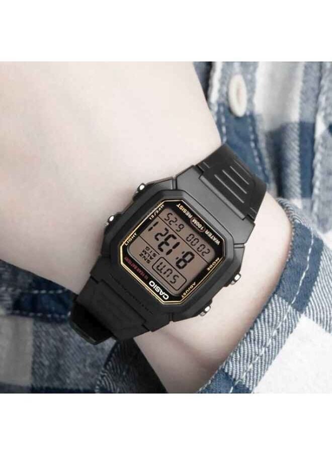 Casio W-800HG-9AVDF Boys' Classic Digital Quartz Watch, 42 mm, Black - Image 3
