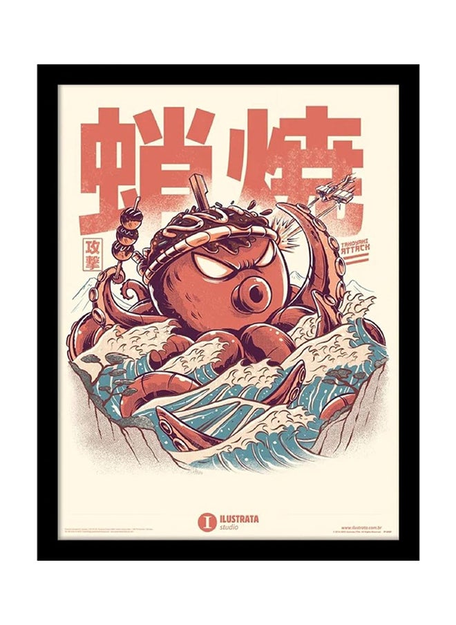Pyramid Pyramid Ilustrata Takoyaki Attack 30 X 40cm 38mm Deep Canvas 