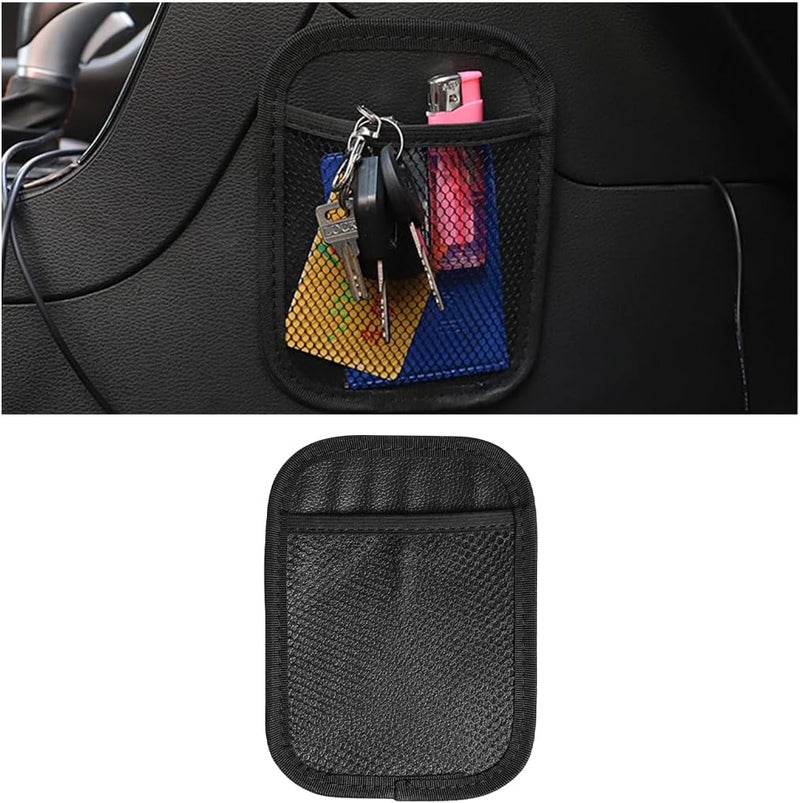 JNNJ Car Seat Self-Adhesive Storage Net - Mini Oxford Mesh Bag - Image 1