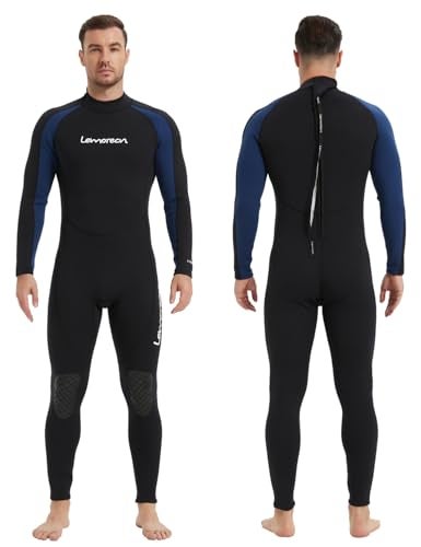 Lemorecn Mens Wetsuits Jumpsuit Neoprene 3/2mm Full Body Diving Suit (3031, 3XL) - Image 1