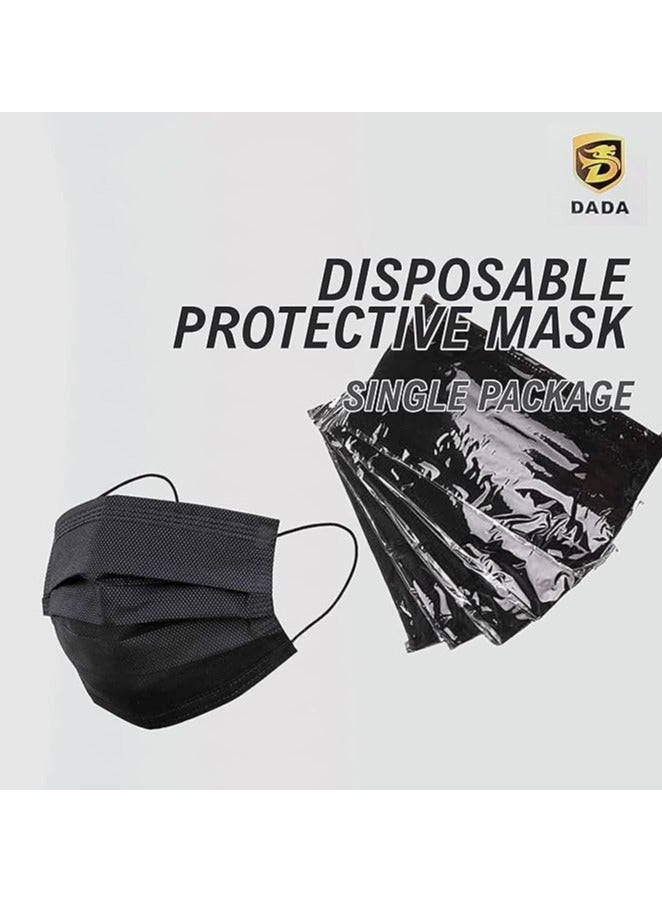 Dada Disposable Face Mask with Comfortable Ear Loop (50 Pieces, Black) - Image 2