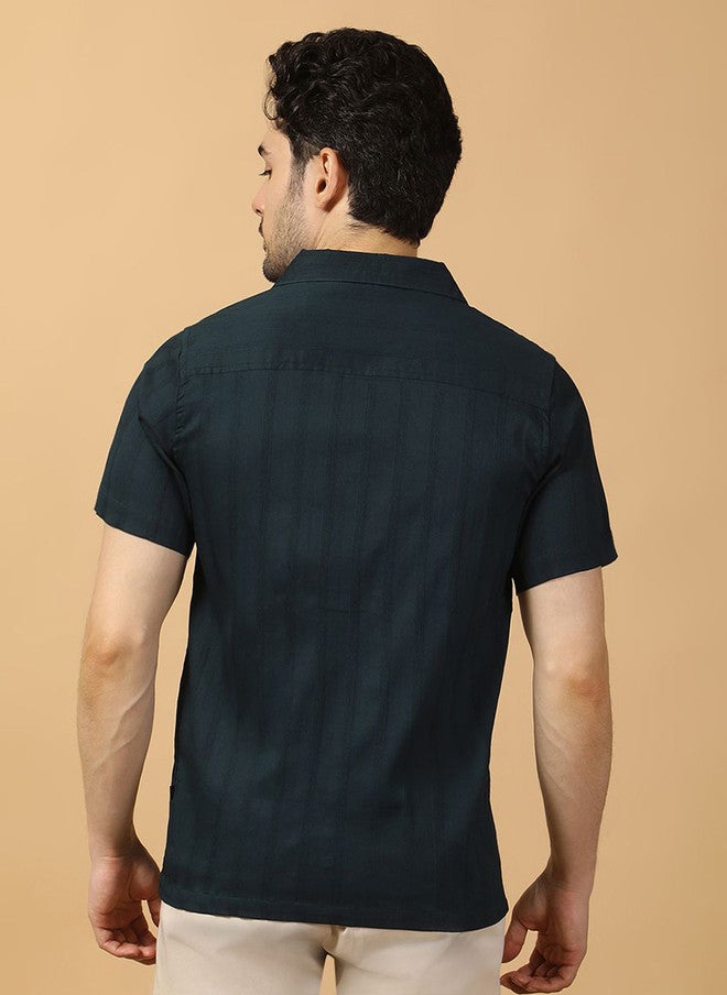 Hence Men Relaxed Opaque Casual Shirt with Cuban Collar - Image 5