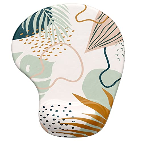 Hsurbtra Ergonomic Mouse Pad with Wrist Rest Support, Gel Mouse Pads with Non-Slip PU Base, Pain Relief Memory Foam Computer Mat, Cute Office Supplies Desk Decro Accessories, Spot - Image 1