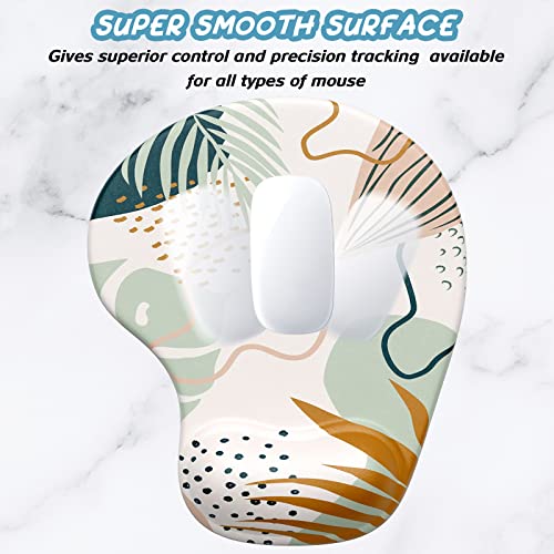 Hsurbtra Ergonomic Mouse Pad with Wrist Rest Support, Gel Mouse Pads with Non-Slip PU Base, Pain Relief Memory Foam Computer Mat, Cute Office Supplies Desk Decro Accessories, Spot - Image 4