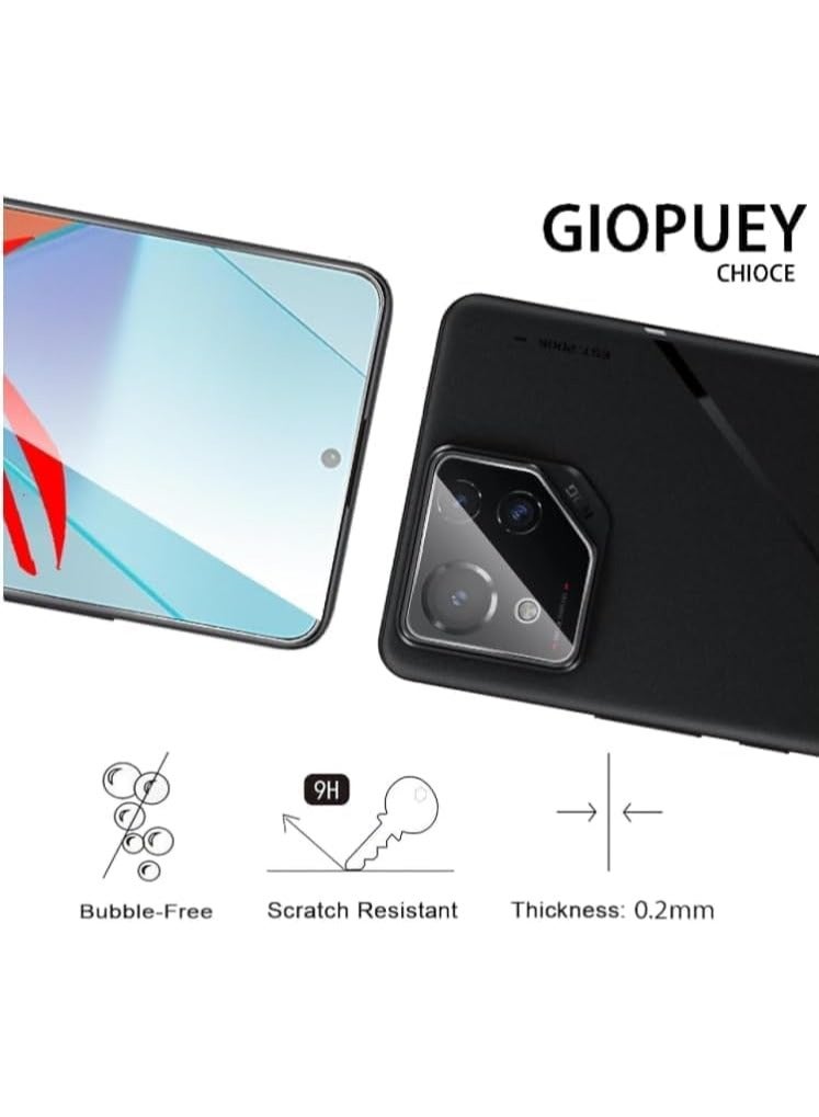 general 2*Screen Protector+2*Lens Protector Compatible with Asus ROG Phone 8 Pro 5G,Ultra Thin Shockproof Soft Silicone Clear Cover,HD Clear Tempered Glass Lens Film - Image 2