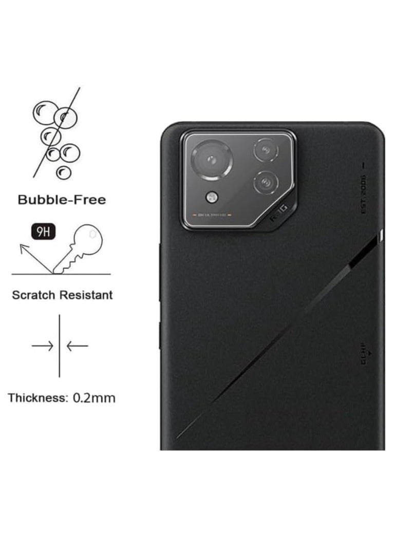 general 2*Screen Protector+2*Lens Protector Compatible with Asus ROG Phone 8 Pro 5G,Ultra Thin Shockproof Soft Silicone Clear Cover,HD Clear Tempered Glass Lens Film - Image 3