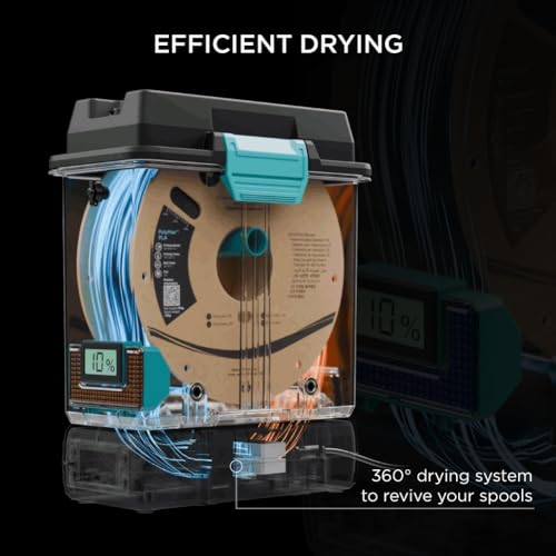polymaker مجفف ومخزن خيوط الطباعة ثلاثية الأبعاد من بولي ميكر - بوليدراير وصندوق بوليدراير لتجفيف الخيوط وإغلاقها مع التحكم في الحرارة، متوافق مع نايلون PA، PLA، PVB، PETG، ABS، TPU 1.75 مم 2.85 مم - Image 2