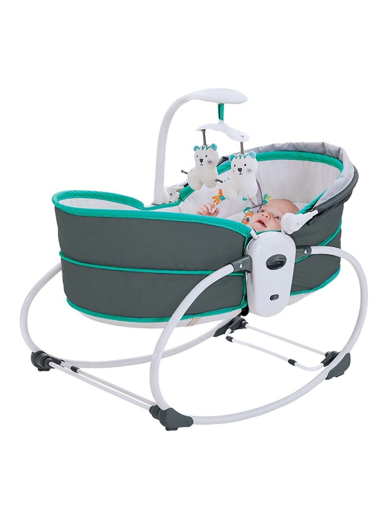 5 in 1 Musical Melodies with Soothing Vibration Rocker and Bassinet Napper Travel Bassinet Rocking Sleeper Bouncer  - Image 1