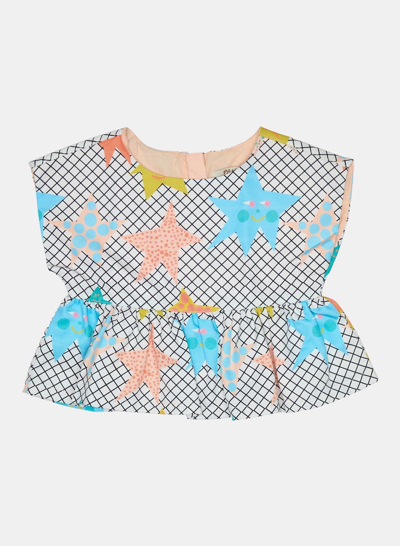 Panco Baby Girls STARS Blouse - Image 1