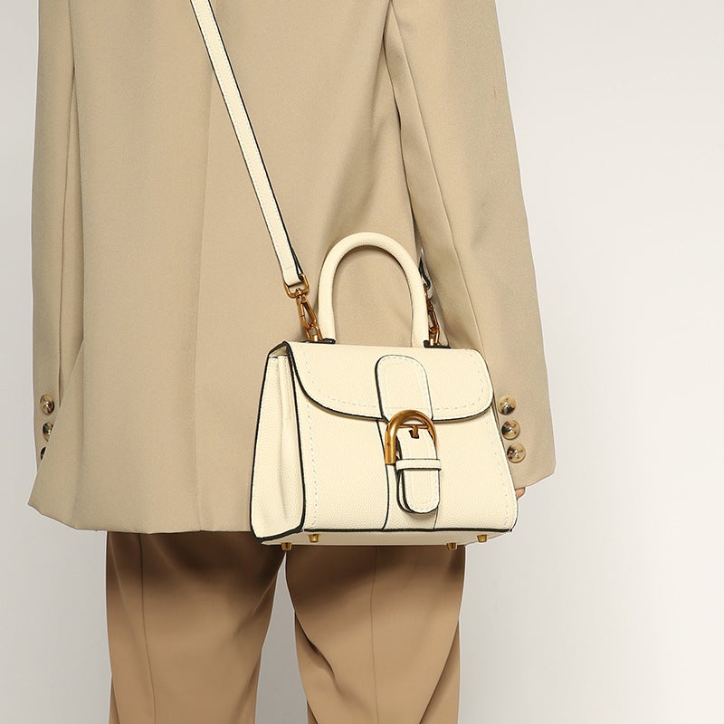 Bag Women'S 2023 New Trendy Shoulder Crossbody Bag Saddle Bag Horseshoe Buckle Women'S Bag Kelly Bag Women'S Vintage Handbag - Image 4