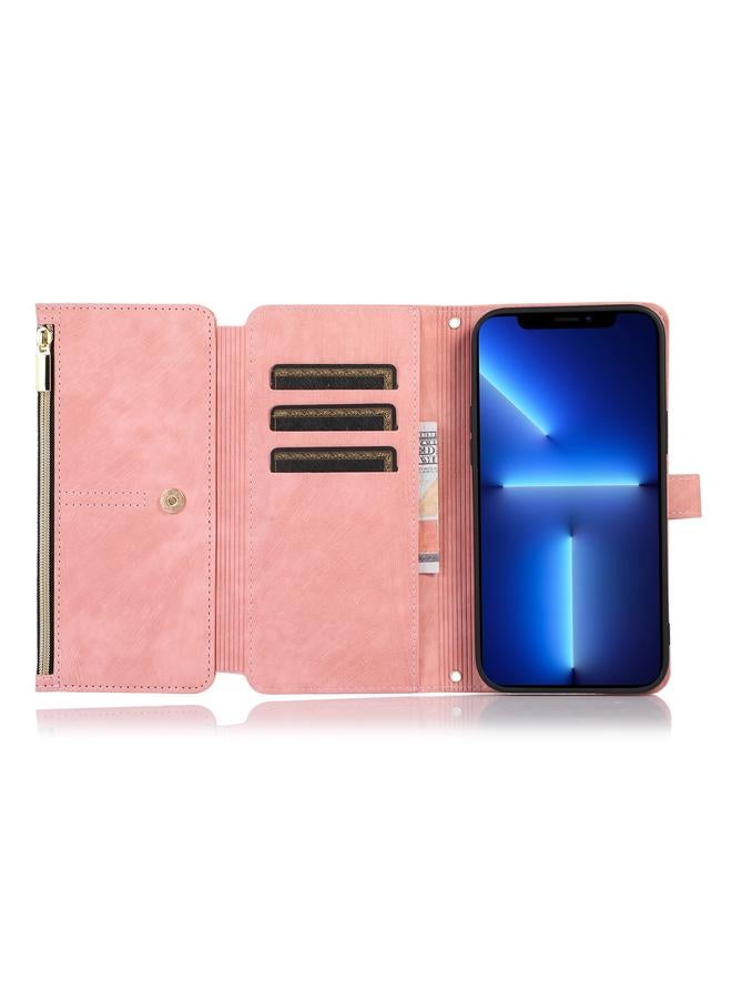 S-TOP Case For iPhone 13 Pro Max Dream 9-Card Wallet Zipper Bag Leather Phone Case - Image 4