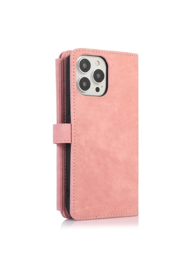 S-TOP Case For iPhone 13 Pro Max Dream 9-Card Wallet Zipper Bag Leather Phone Case - Image 3