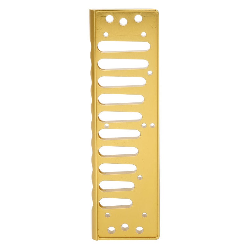 10-Hole Blues Harp Aluminum Alloy Silver Comb - Rounded Edges Round Hole Mouthpiece Lightweight Fine Polished Harmonica Accessory for HOHNER SP20 (Special20) Harmonica Players - Image 3