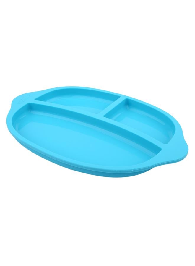 xozgdovg 1Pc Cute Silicone Mat Baby Kids Dinning Table Food Tray Desk Placemat Plate Tableware Blue  - Image 1