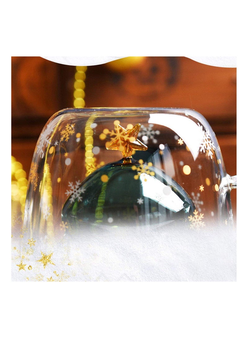 GGOOT Christmas Tree Glass Cup Coffee Mugs Drinking Insulation Double Wall Glass Cup Creative Festival Gift For Friend Kid Drinkware - Image 3