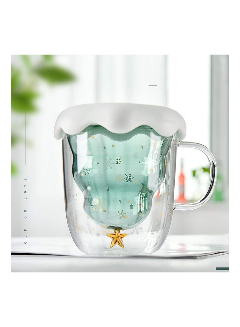 GGOOT Christmas Tree Glass Cup Coffee Mugs Drinking Insulation Double Wall Glass Cup Creative Festival Gift For Friend Kid Drinkware - Image 5