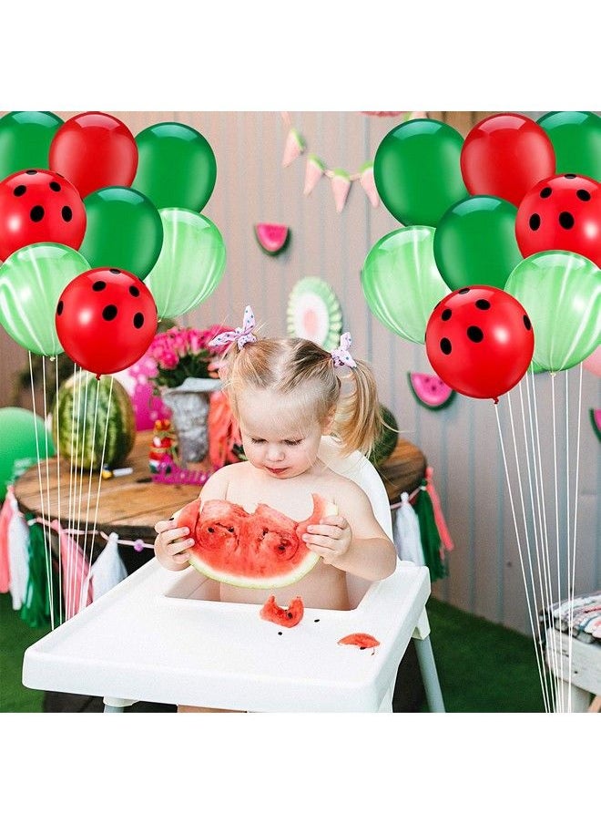 Red Watermelon Inspired Latex Balloons One In A Melon Themed Decorations Watermelon Balloons For 1St Birthday Party Supplies Baby Shower Agate And Red Polka Dot (48)