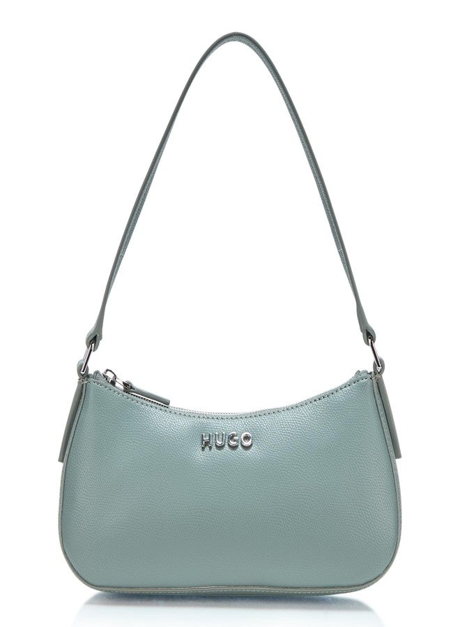 HUGO, Chris Small Hobo Handbag, green wreath, One Size - Image 1